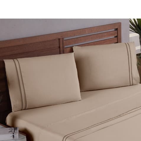 JOGO DE LENÇOL CAMA CASAL PADRÃO 1,88M X 1,38 M