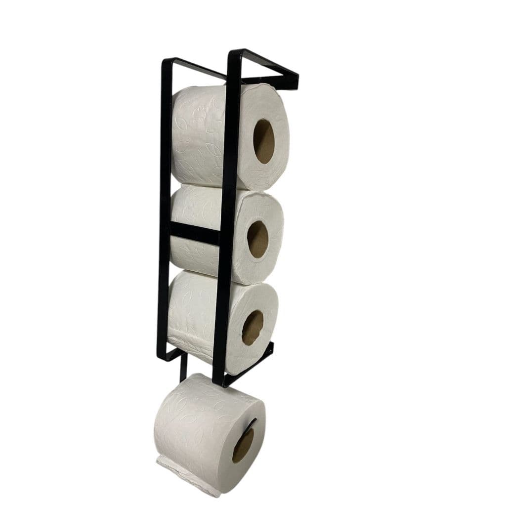 Porta Papel Higiênico De Parede Para Lavabos Preto Fosco