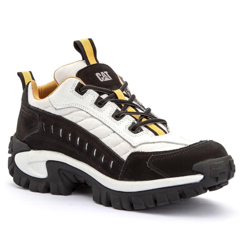 Tenis Coturno Intruder Confort Masculino Caterpillar Original Em Couro Com Palmilha Gel Cor branco