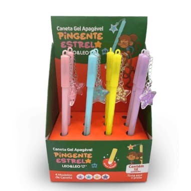 kit CANETA GEL APAGAVEL 0.5 COM PINGENTE