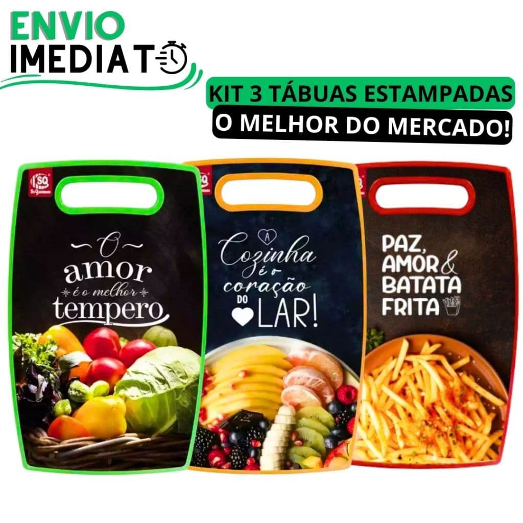 KIT 1/3 Und Tábua Estampada Para Corte GRANDE 36cm de Carne Legume Fruta Verdura Para Casa Cozinha Restaurante Buffet