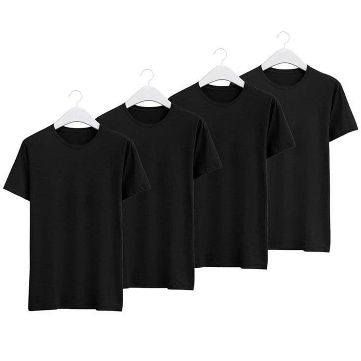 Kit Com 4 Unidades Da Camiseta Casual Classic Em Malha Peruana Masculina