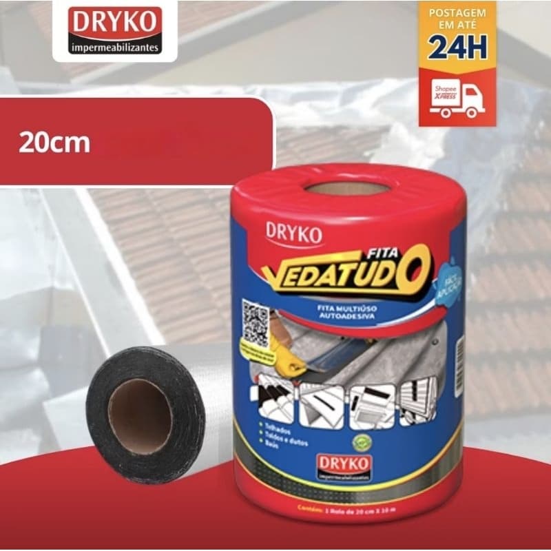 MANTA VEDA TUDO PRETA ASFÁLTICA 20cm  MANTA ASFÁLTICA  Auto Adesiva Aluminizada Vedatudo laje etc.