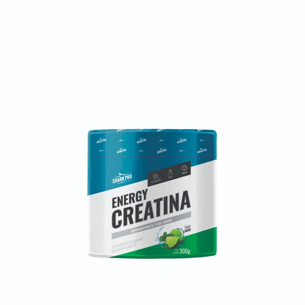Energy Creatina Shark Pro 300g - Força, Energia e Desempenho Máximo