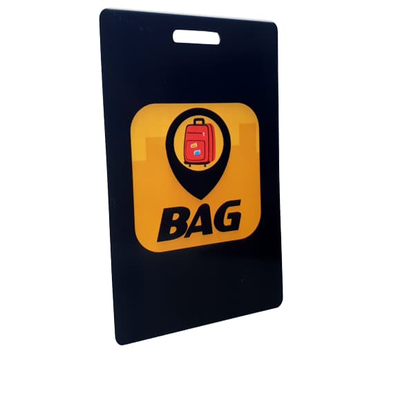 BAGcard. Identificador inteligente de mala em PVC. (Acabamento FOSCO)