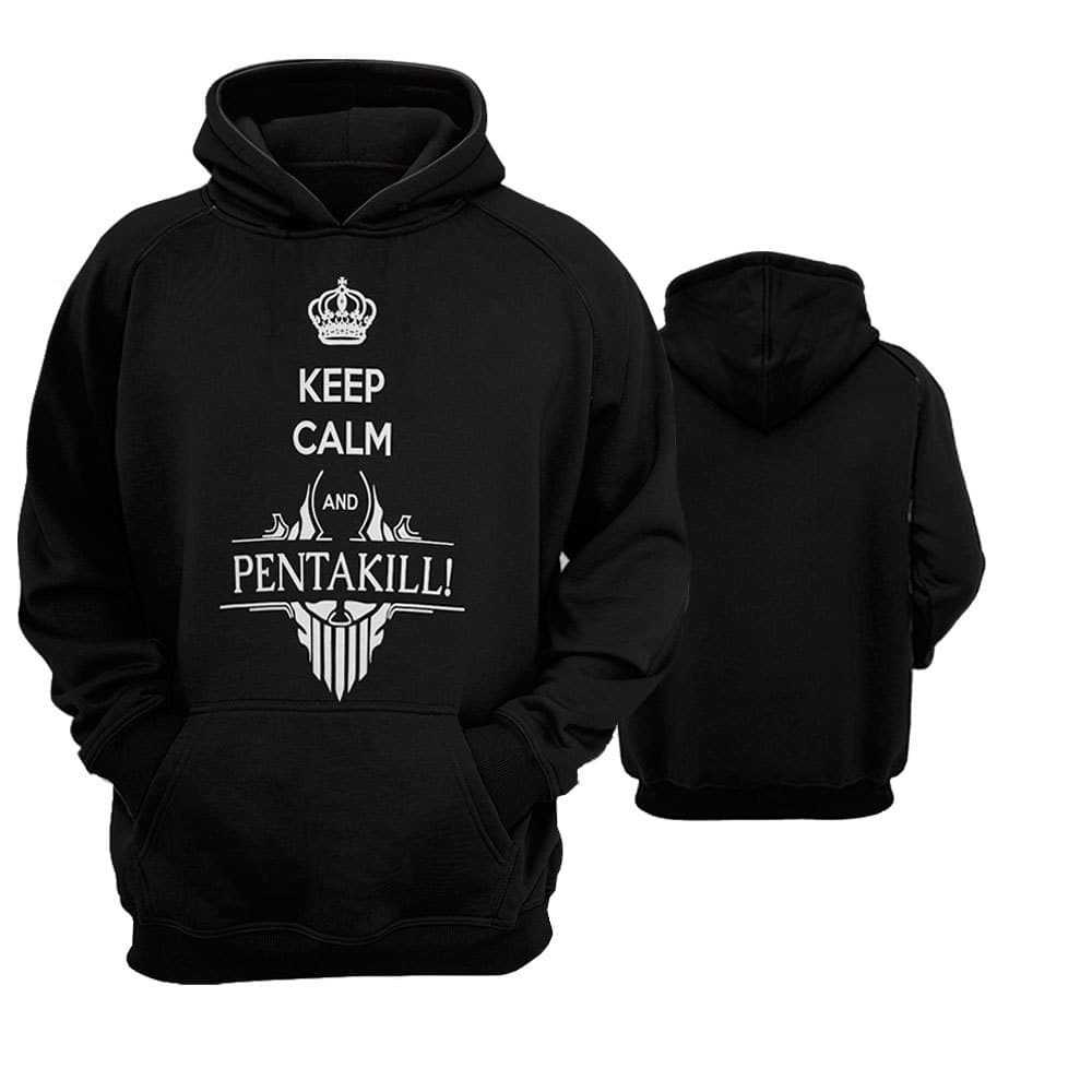 Blusa Moletom Canguru Unisex Pentakill 60% Algodão 310 Alta Gramatura Agasalho Frio Blusão
