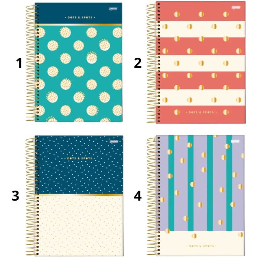 Caderno Universitario 160fls Poá Dots