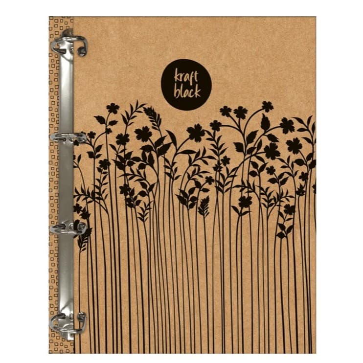 Caderno Argolado Kraft Black Colegial - 6 Divisórias 160 folhas
