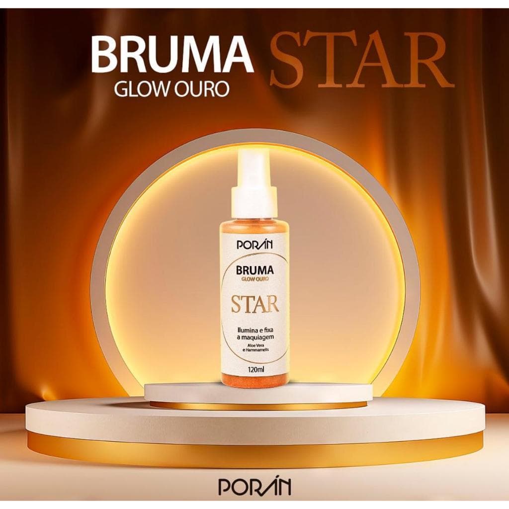Bruma Star GLOW OURO Fixador De Maquiagem Porán 120ml