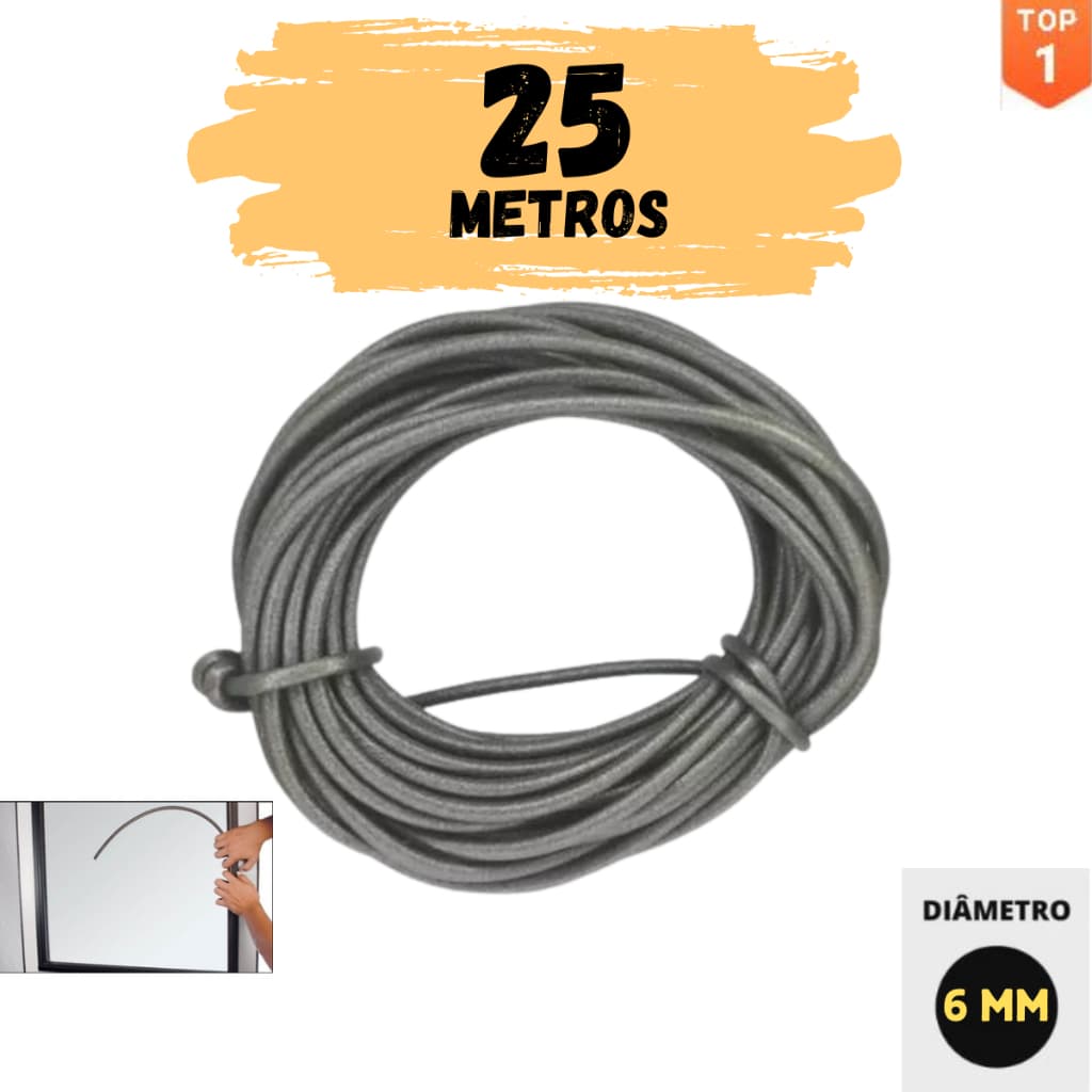 Espuma Vidro Esquadrias Janelas Tarucel Tarugo 6mm Rolo com 25m para Juntas de Dilatação Vedação