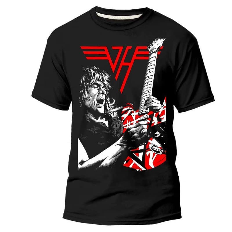 Camiseta Camisa Masculina Banda Van Halen Rock Lenda Algodão Premium Estampada Básica Casual Gola Redonda