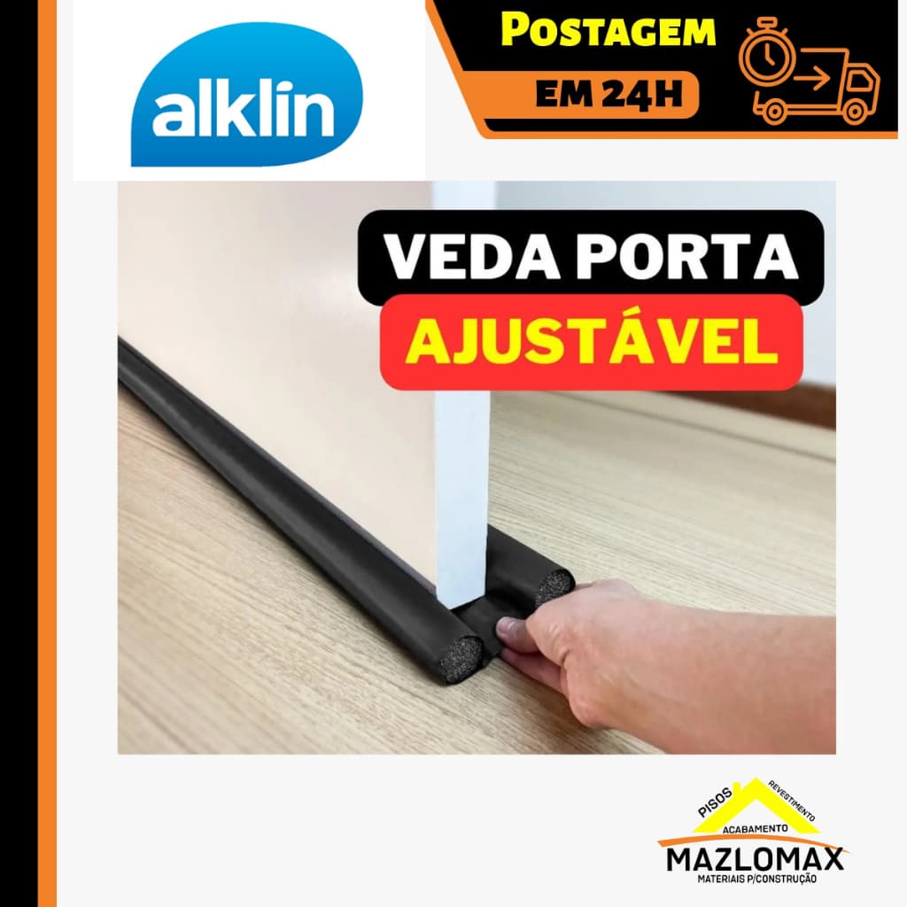 Veda Porta Ajustável Rolinho Protetor de Porta Contra Insetos Impermeável 70/80cm Preto
