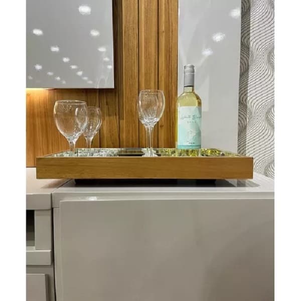 Bandeja Espelhada Decorativa Flutuante 50x30 Varias cores