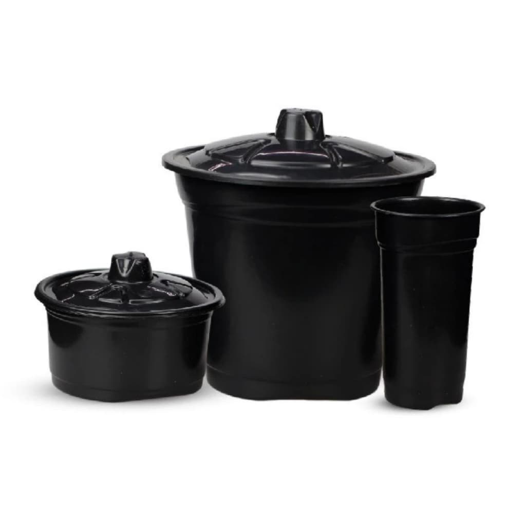 Kit Pia para Cozinha Multiuso com Lixeira Redonda + Porta Sabão + Porta Detergente