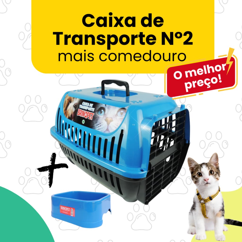 Caixa de Transporte para cachorro gatos hamister e coelhos N2 Colorida - Brinqpet e  Comedouro