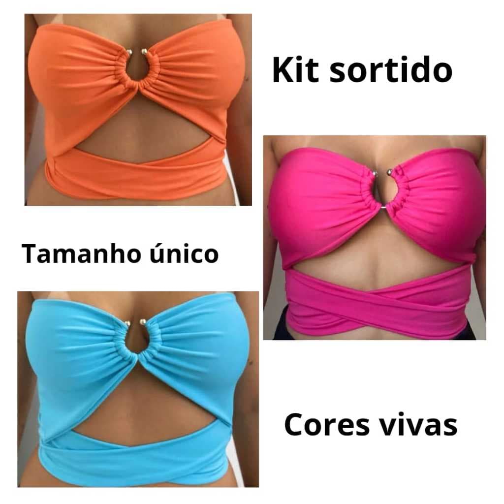 LINDOS CROPPEDS TAM. ÚNICO CORES/ESTAMPAS SORTIDAS