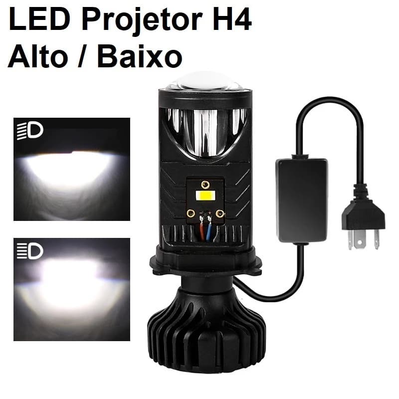 Lampada LED H4 Mini Projetor LED Canbus H8 H11 9005 HB3 9006 9012 HB4 6000K 110W Lâmpada 12V