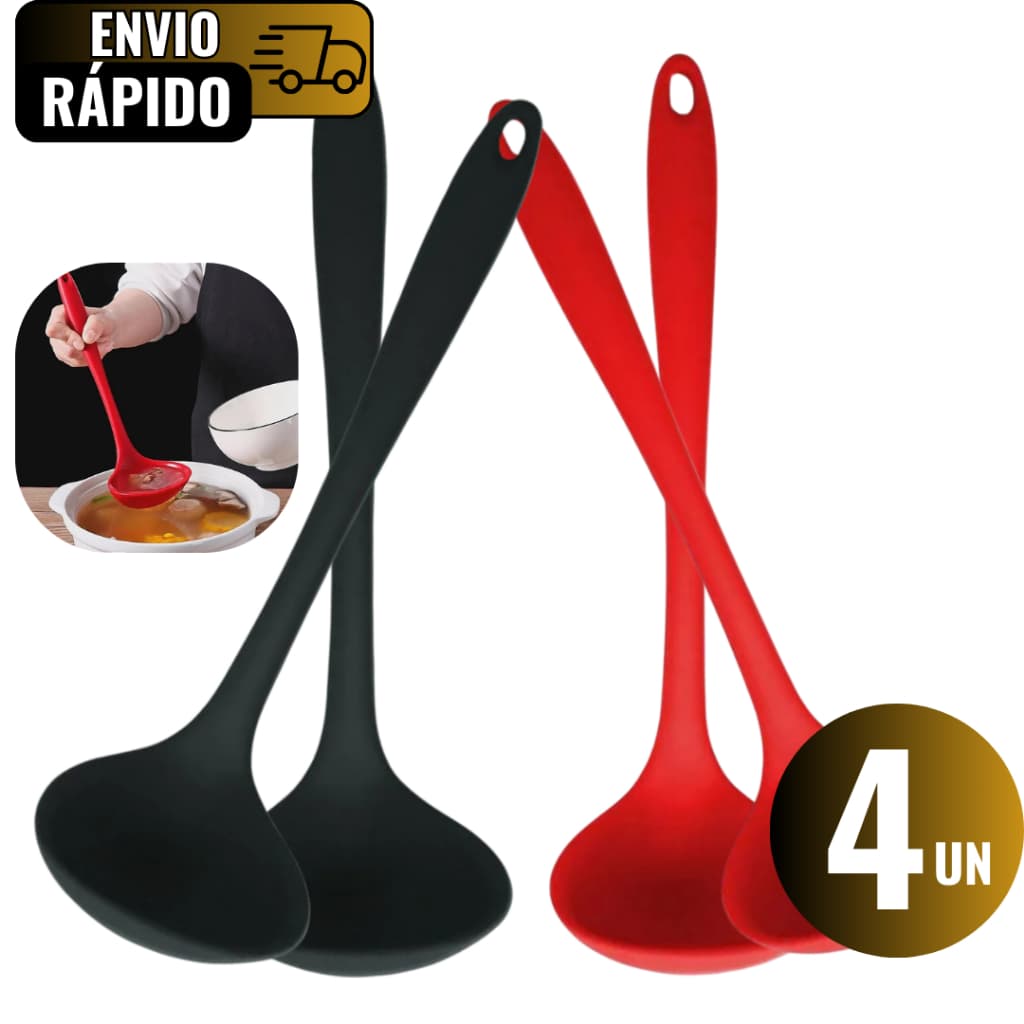Conjunto 4 Conchas De Silicone Material Resistente Para Sopa Molho Feijão Caldo Em Restaurante Bares