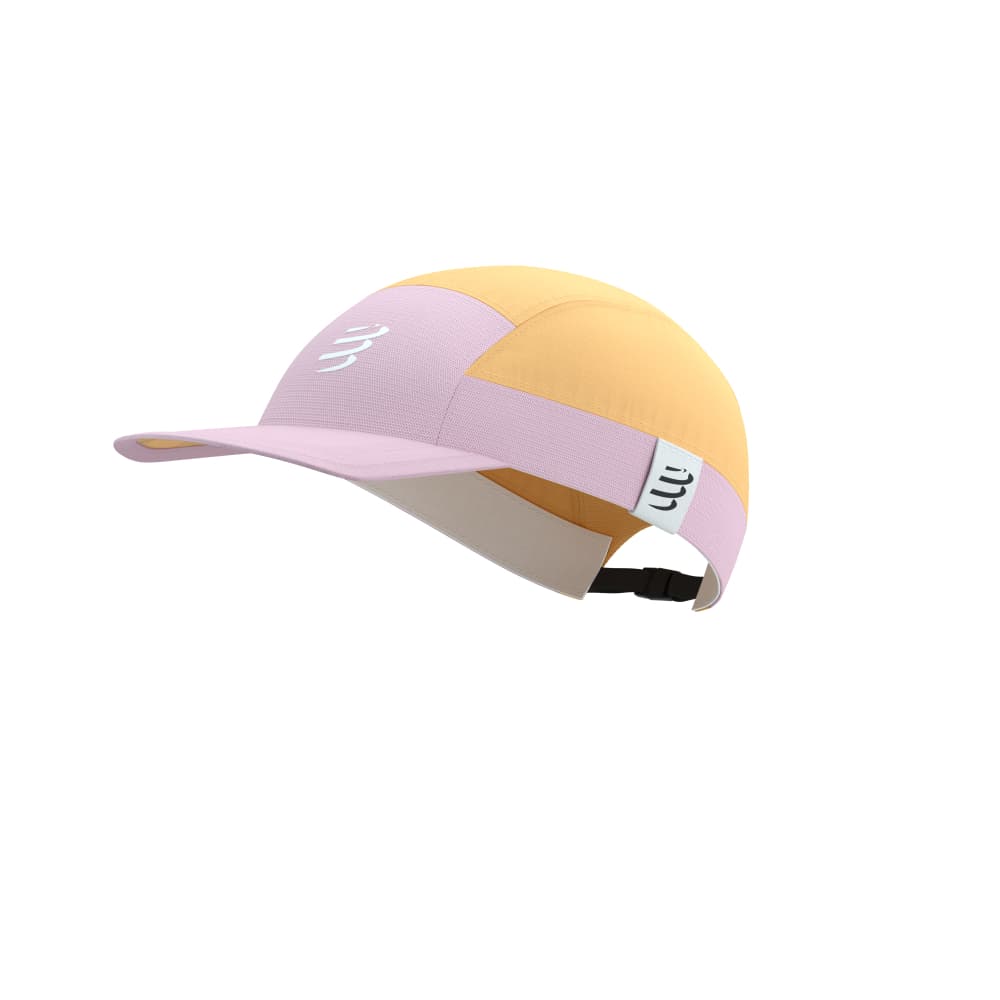 Boné 5 Panel Laranja/Rosa - triatlo tri trail montanha maratona 42km meiamaratona 21km suor sol