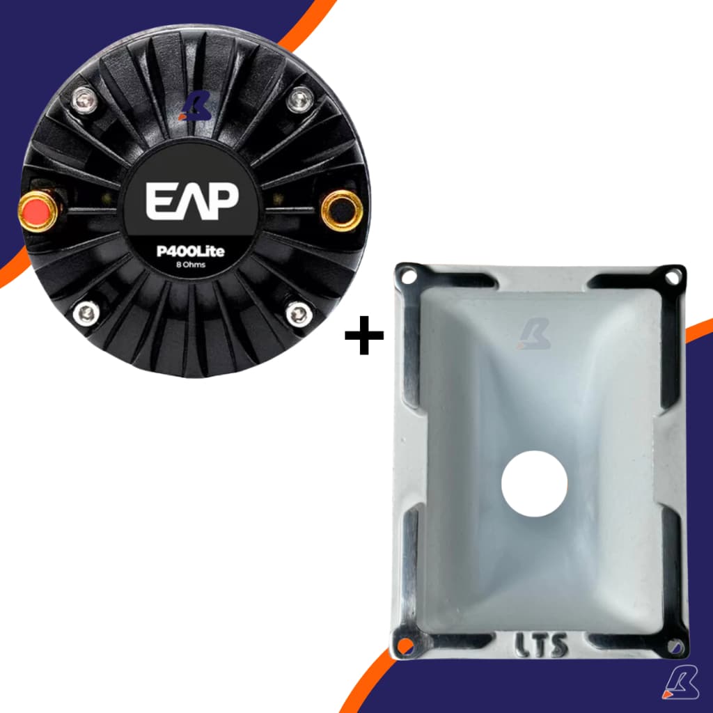 KIT Driver corneta TI Poliimida Ferrite Eap Estranho P400 LITE 8 Ohms 80W + LTS 1209 (LANÇAMENTO)