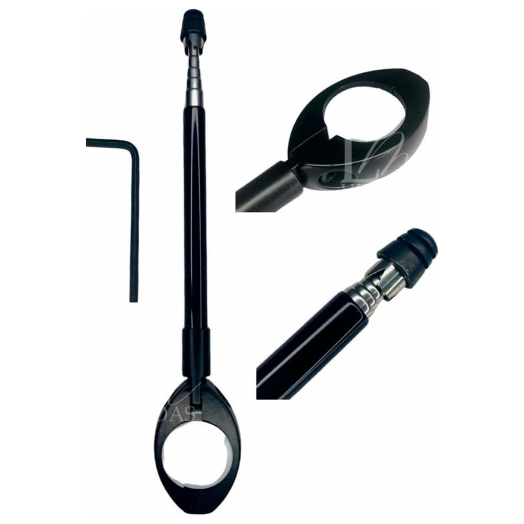 Antena Corta Linha Pipa Para Motos Retrátil Anti Cerol Linha Chilena Inox Com 7 Estágios Segurança