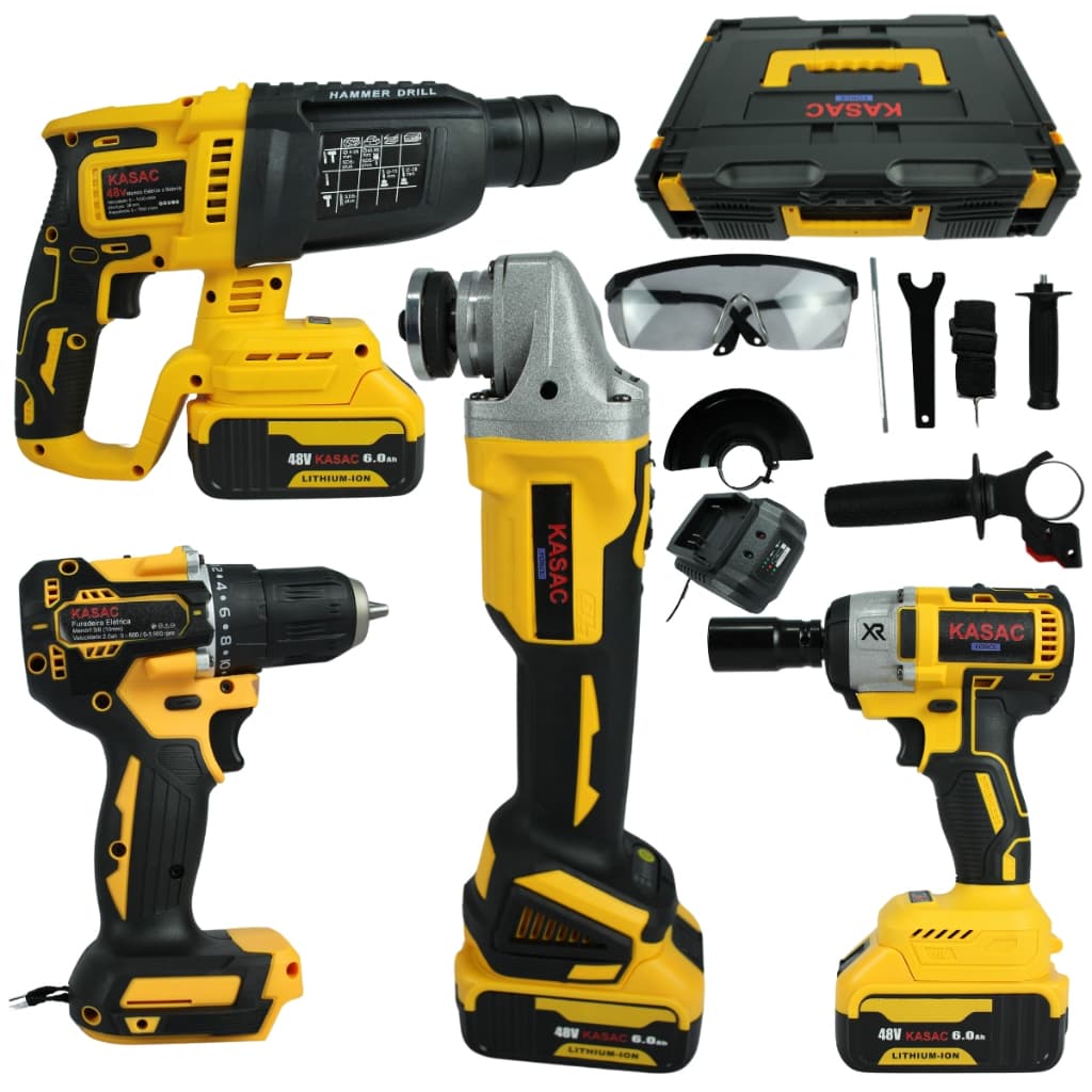 Ferramentas Multifunções 5 Em 1 A Bateria 48V Brushless chave de impacto martelete parafusadeira lixadeira