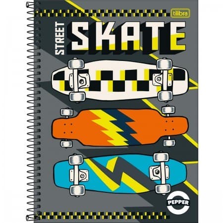 Caderno Espiral Capa Dura Universitário 10 Matérias Pepper Masculino 160 Folhas (VOLTA AS AULAS)