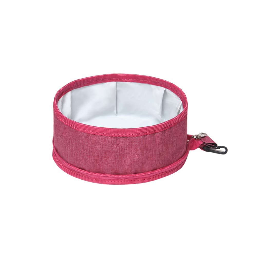 Bebedouro Dobrável Portátil Pink Para Pet Cães Gatos Passeio Viagens