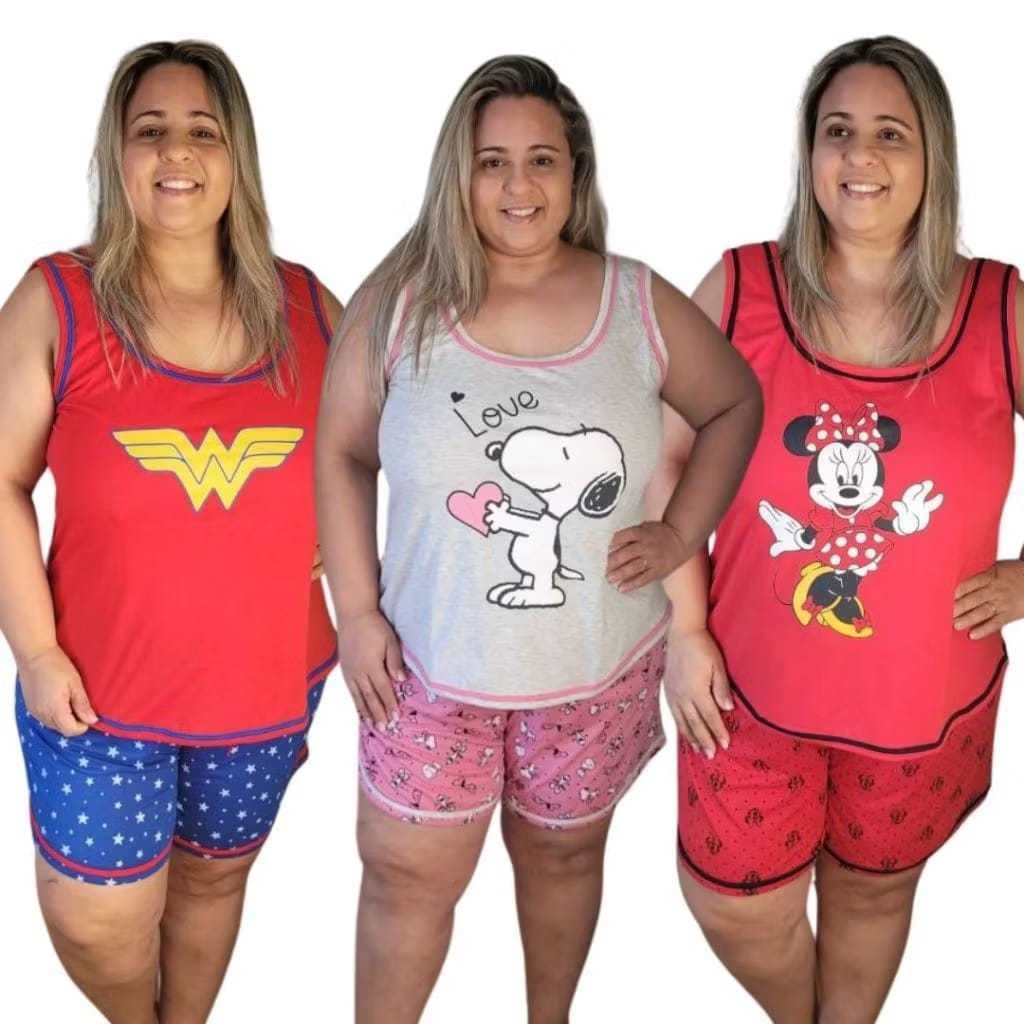 Baby Doll Plus Size Regata | Baby Doll Feminino | Roupa de Dormir