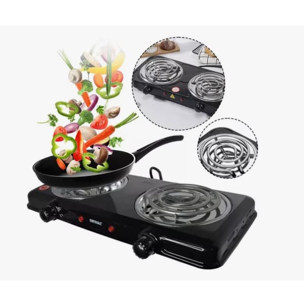 Fogão Elétrico Portátil Cooktop Fogareiro 2 Bocas 220v