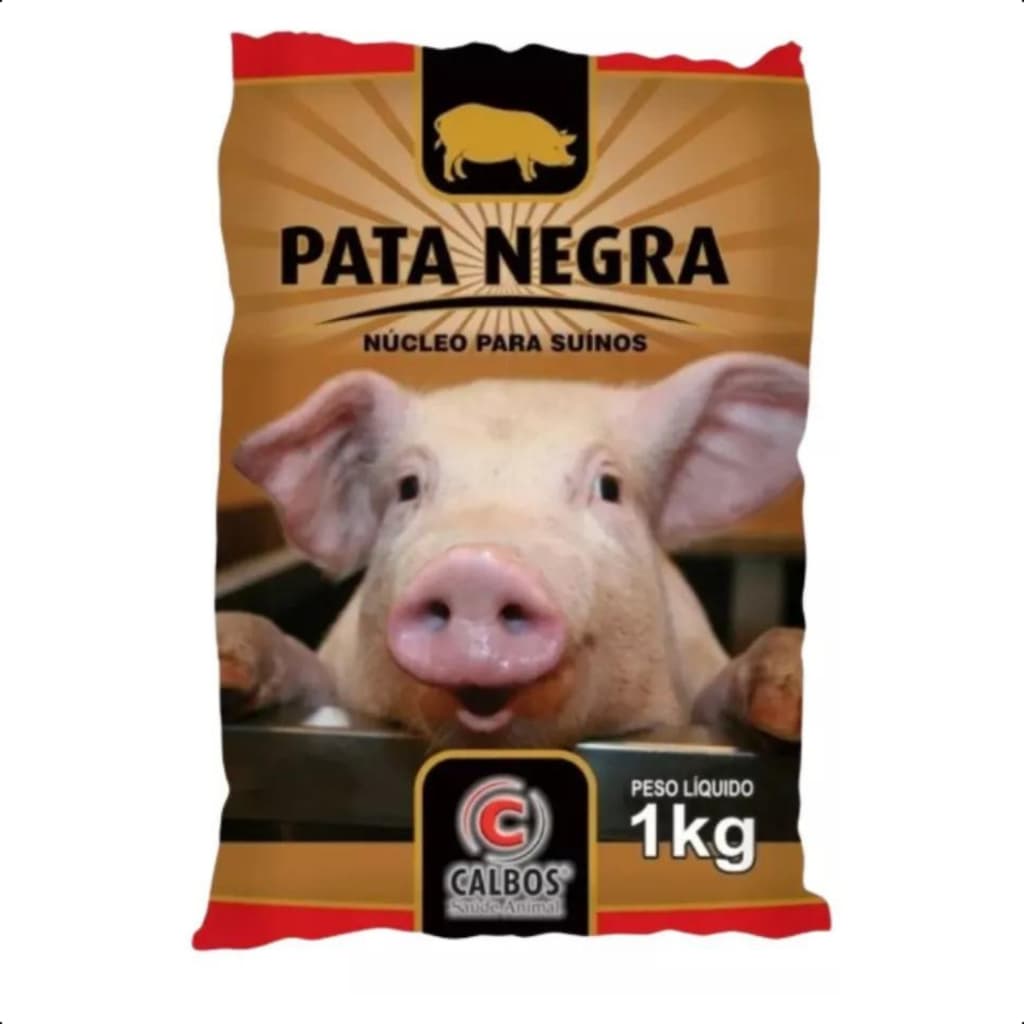 Núcleo Para Suínos Porcos Pata Negra 1kg Calbos Vitaminas e Aminoácidos