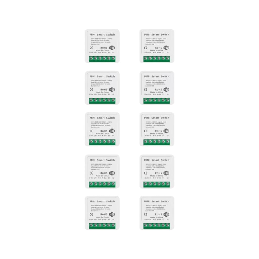 Kit 10 Interruptor Inteligente 16a Wifi Automação Alexa