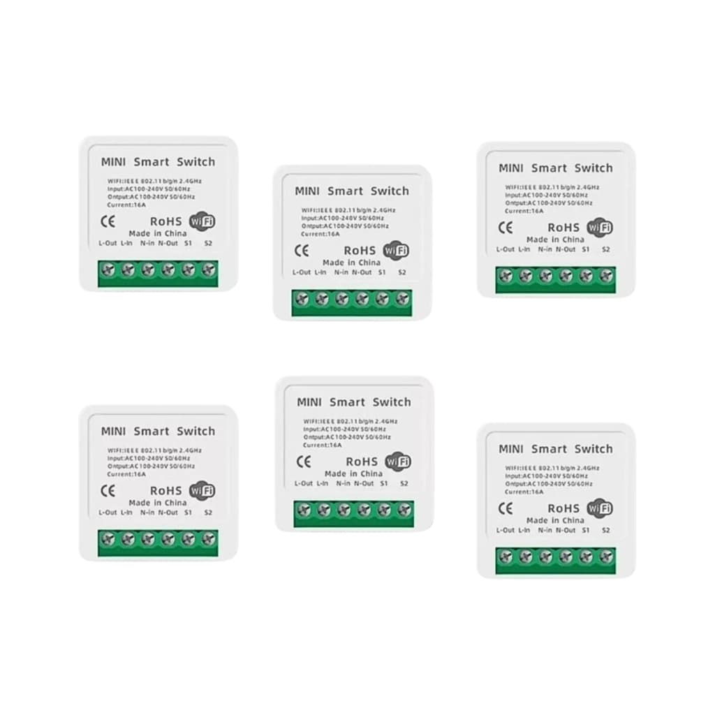 Kit 6 Interruptor Inteligente 16a Wifi Automação Alexa Google