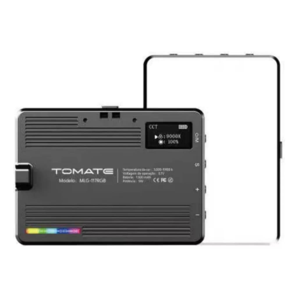 Iluminador Rgb Luz De Preenchimento Portátil - Fotos E Lives Estrutura Preto 110v/220v