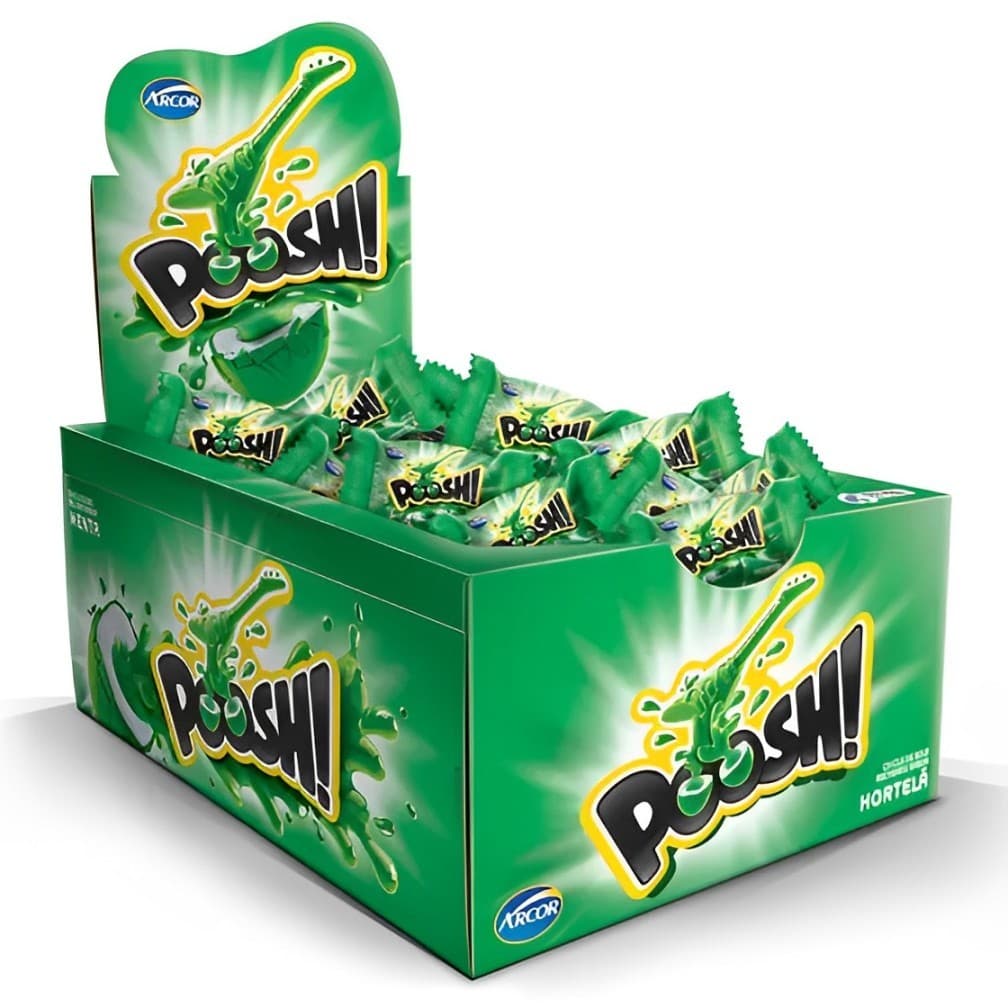Chiclete Poosh Hortelã C/40 Unidades Arcor