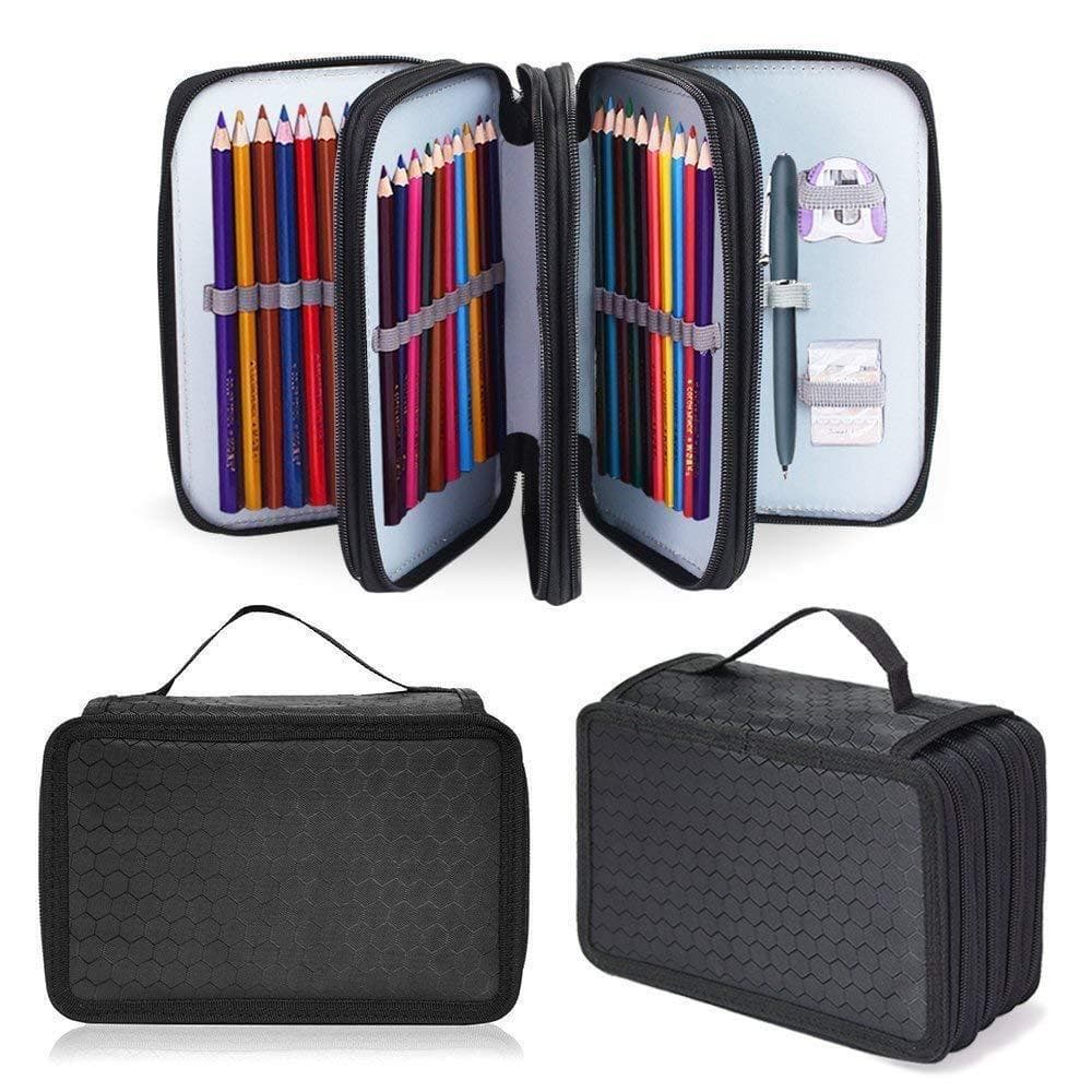 Estojo Box/Estojo Escolar/Estojo de lápis/Estojo com divisórias/Grande capacidade Com 4 Níveis E Zíper 72 canetas