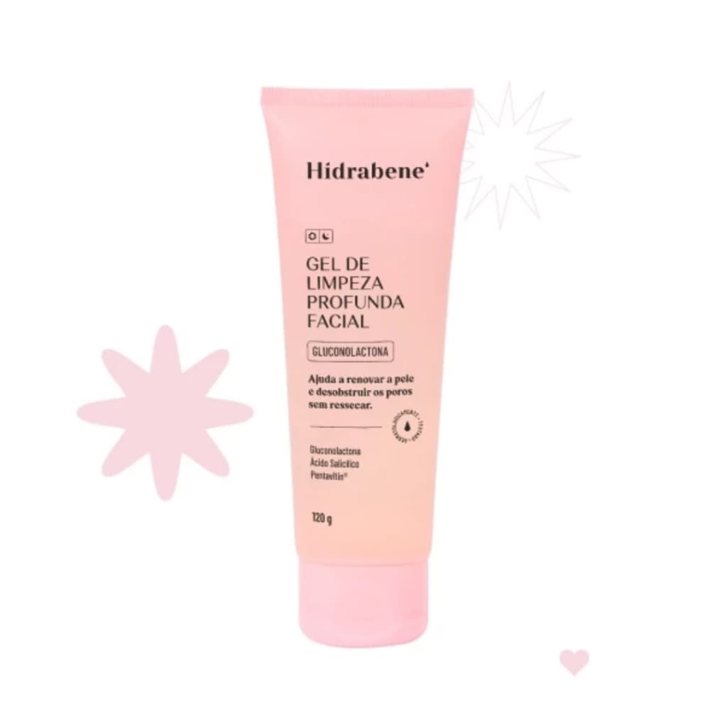 Gel de Limpeza Profunda Anti Acne Hidrabene Reduz Acne e pele oleosa 120g