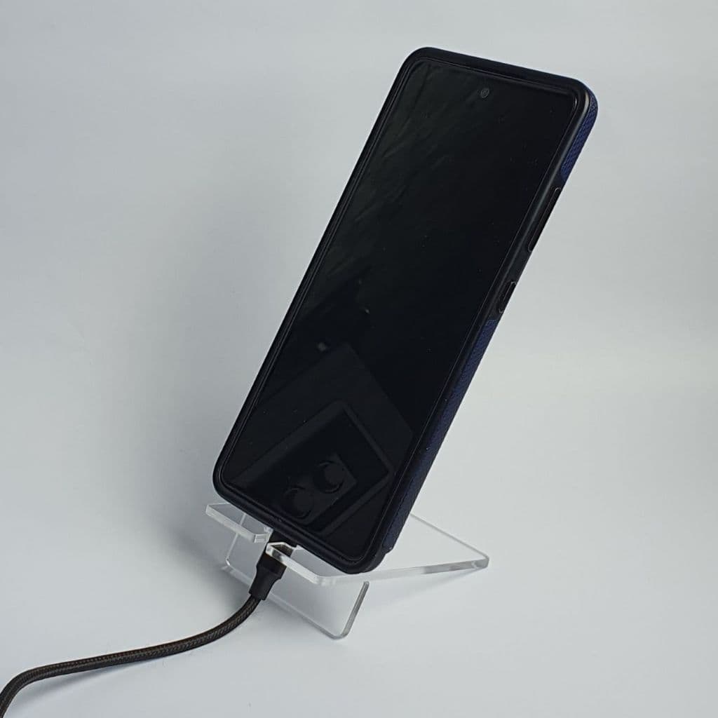 Kit com 10 Suportes Expositores Acrílico Transparente Cristal Para Celular