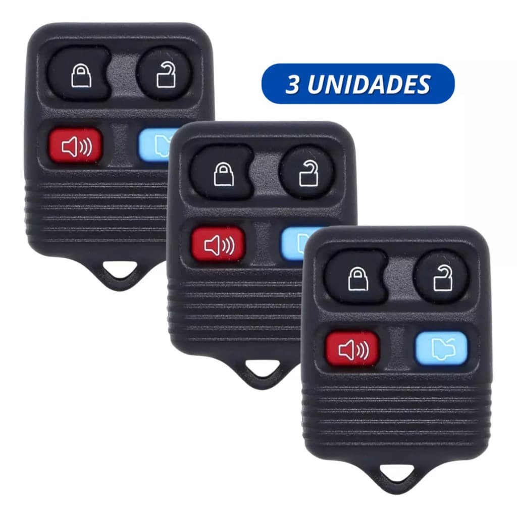 3 Capa Carcaça Para Controle Ford 4bt Alarme Positron