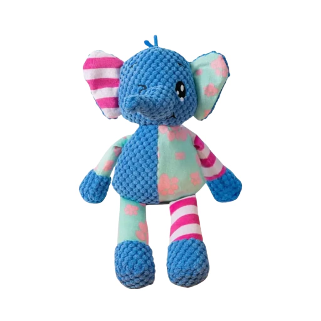 Brinquedo De Pelúcia Elefante Mordedor Apito Pet Cães Gatos