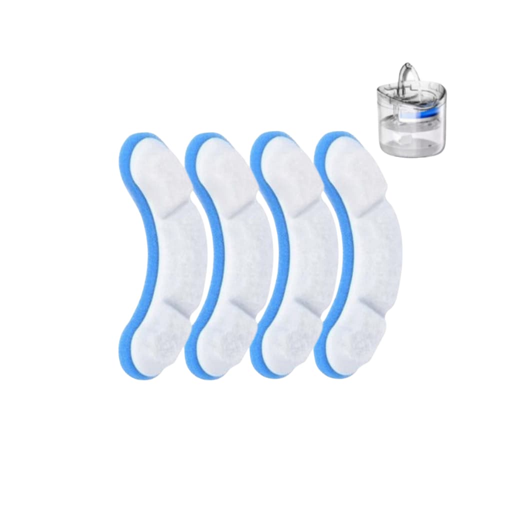 Kit 4 Refil Filtros Bebedouro Fonte De Água Pet Cães e Gatos