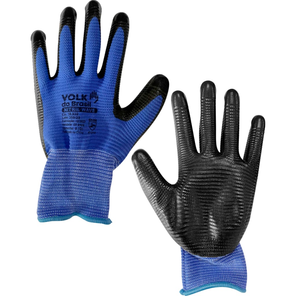 Kit 10 Luvas Nitril Wave Smart Volk do Brasil