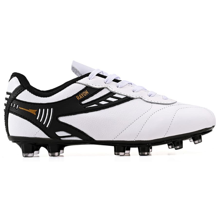 Chuteira em Couro Legitimo Futebol Campo Trava - Resistente Costurada - Original  R416-03A