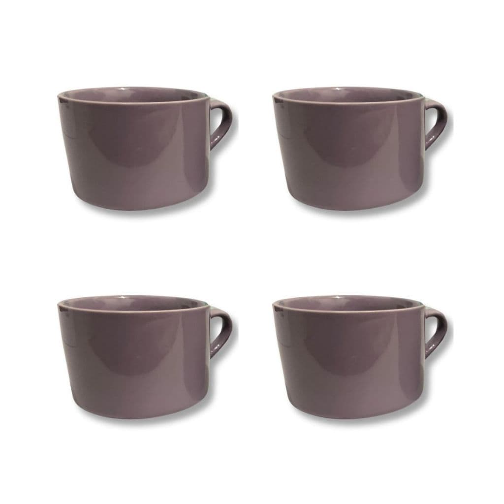 Kit Jogo 4 Xícaras Uva Café Chá Cafeteria Canjica Doce Fazenda Hotel 150 ml Material Sofisticado Design Versátil
