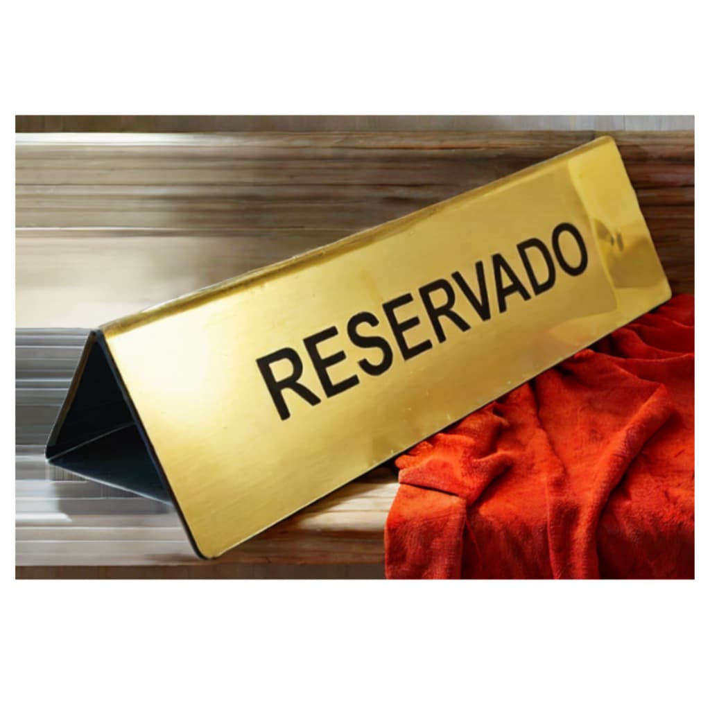 Prisma placa reservado para mesas eventos restaurantes hoteis tribunas