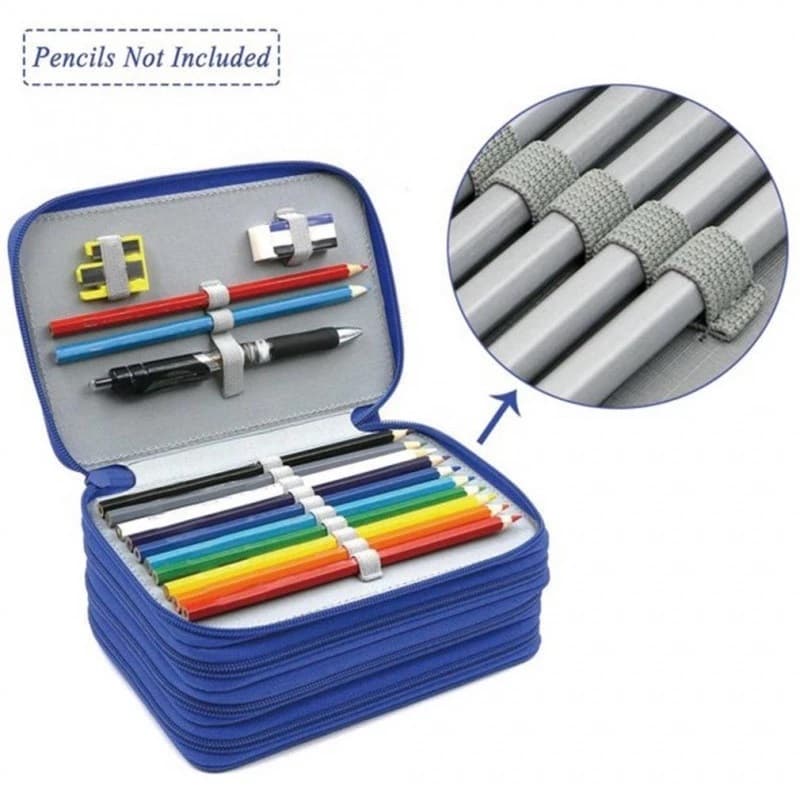 Estojo Escolar/Estojo Box/Estojo De Lápis De Quatro Camadas Com 80 Furos Necessaire Organizador Masculino Feminino Alça