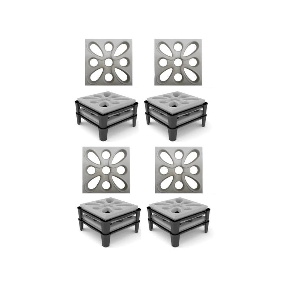 Kit 4 Formas em Plástico Injetado Cobogó Bloco Parede Decoração