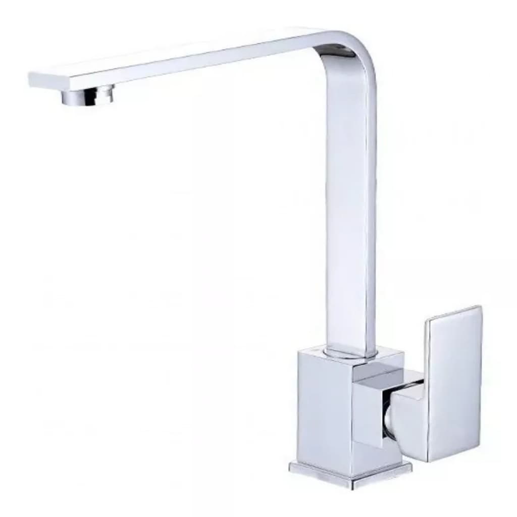 Torneira De Cozinha Gourmet Luxuosa – Aço Inoxidável Preto Fosco/Prateado , Misturador De Alavanca Única Para Água Quent