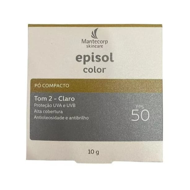 Episol Color Pó Compacto Tom 2 Claro Fps 50 10g Pele Clara