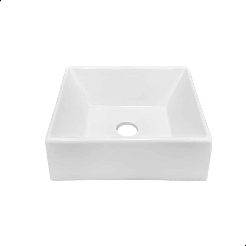 Cuba Tulipa Banheiro Lavabo Quadrada 30x27cm Mármore Sintético